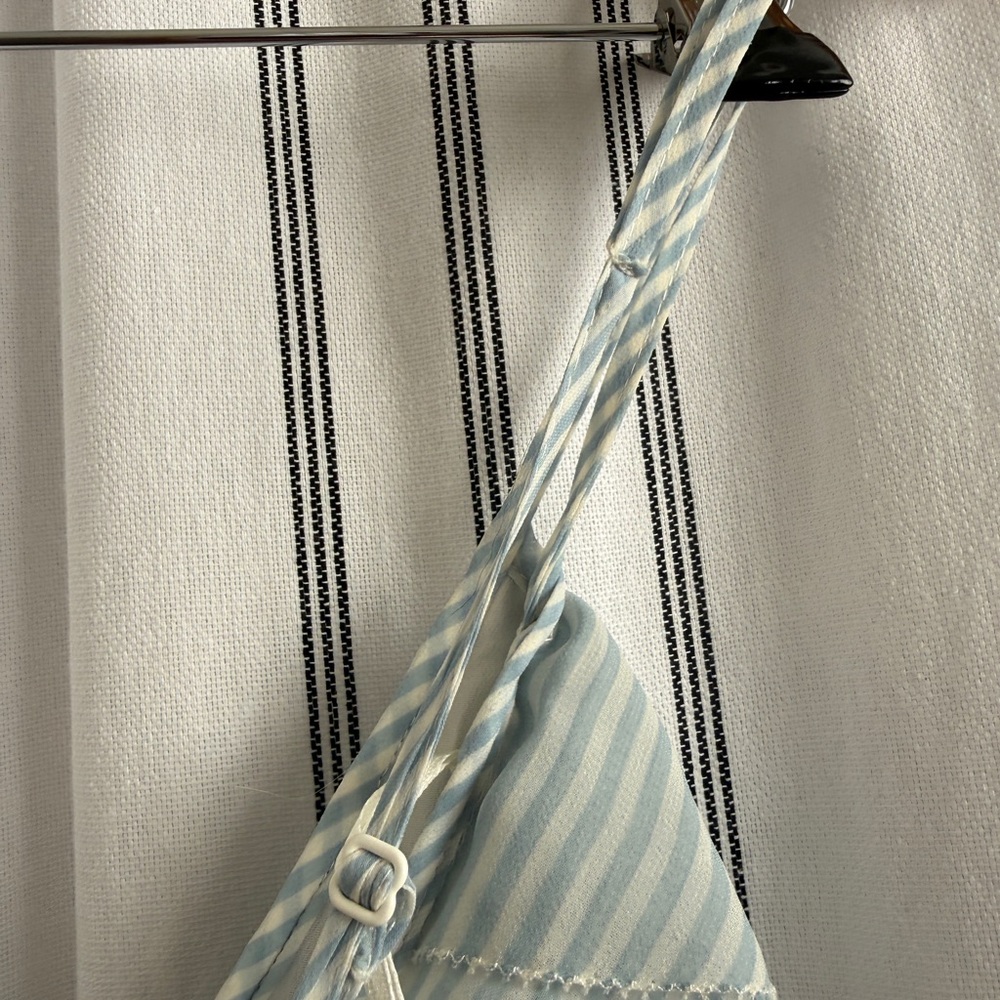 Guess chiffon light blue striped dress - Picture 9 of 9